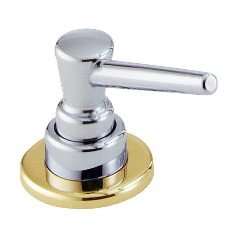 Classic Soap Dispenser, Chrome/Polished Brass