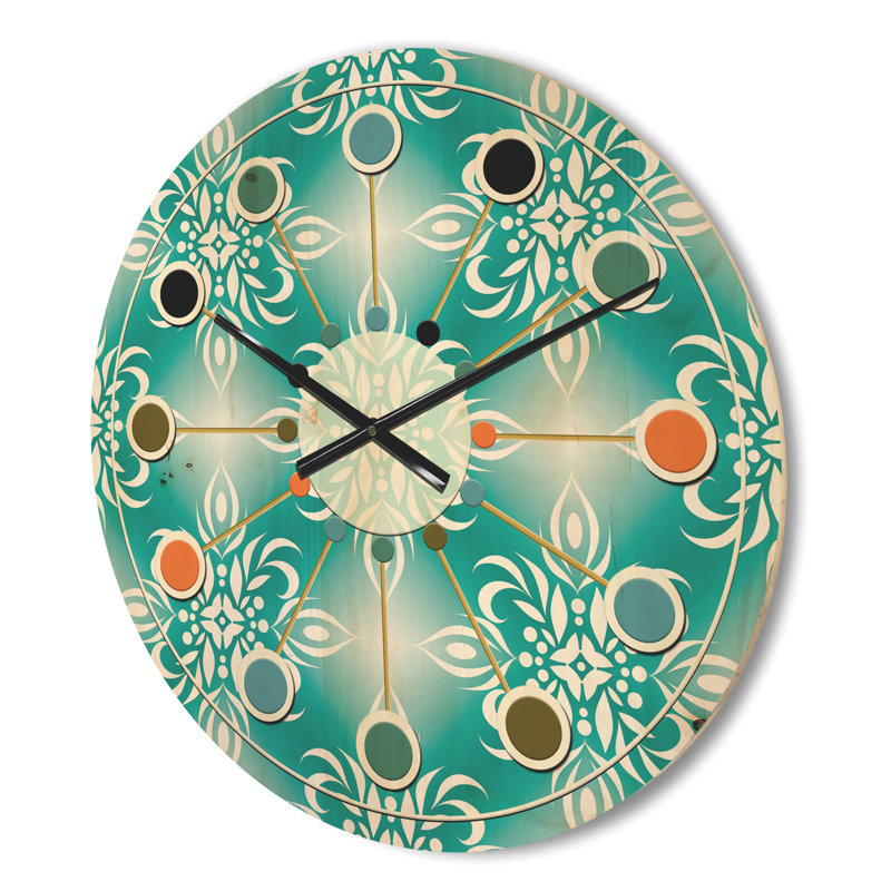 Horloge murale rétro Mid-Century, Moyenne