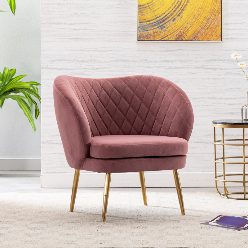 Fauteuil demi-tonneau l 32 po, Rose