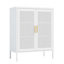 Armoire de rangement en métal avec 2 portes et 2 tablettes réglables-726608407