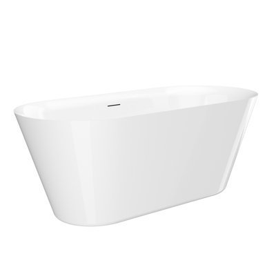 63" x 28" Freestanding Soaking Acrylic Bathtub