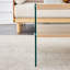 Ensemble de table de chevet et de table basse à trois niveaux, panneau de fibres à densité moyenne et verre trempé, conception simple avec rangement puissant