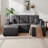 Compression U-Shape Right Sectional Couch (Gray)-2040979201
