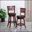Tabouret pivotant à dossier et à lattes à hauteur de comptoir 24 po, siège en tissu-1470185934-1470185933