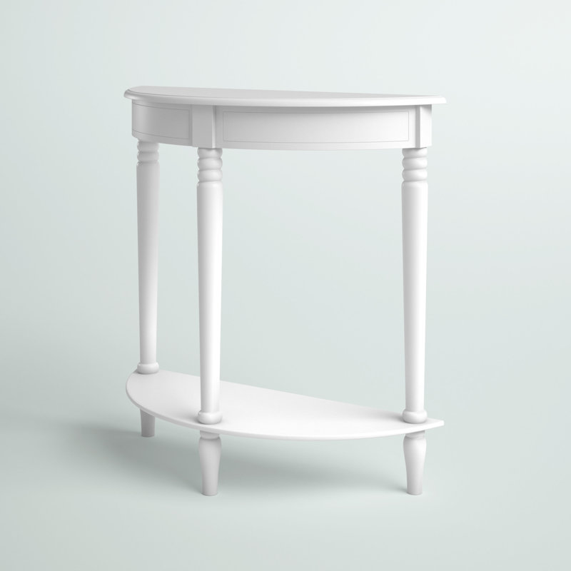 Callum 80cm Solid Wood Console Table, White