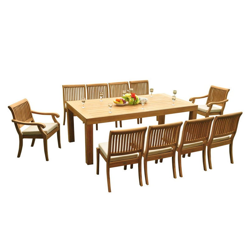 Ensemble repas 9 pièces teck Maspeth