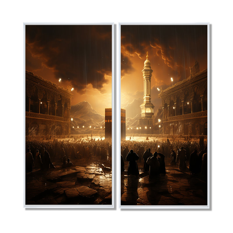 Art mural sur toile traditionnel, 40" H x 40" W, Impression encadrée flottante, White
