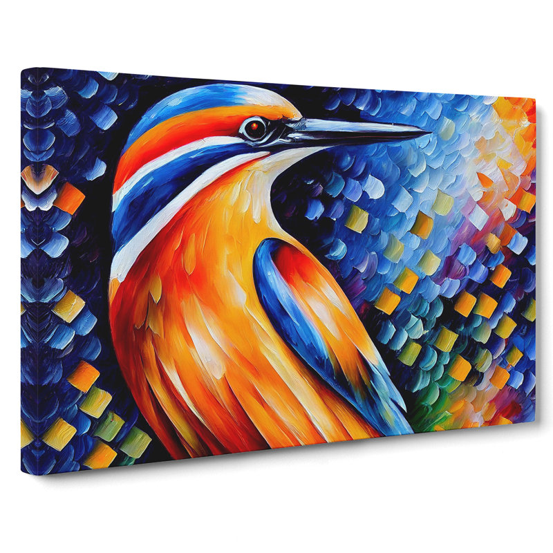 Kingfisher Bird - Wrapped Canvas, 35cm H x 50cm W x 3cm D