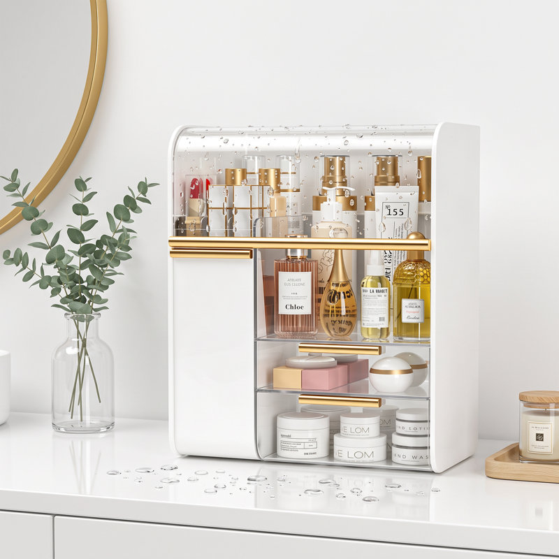 Organisateur de maquillage, blanc, White