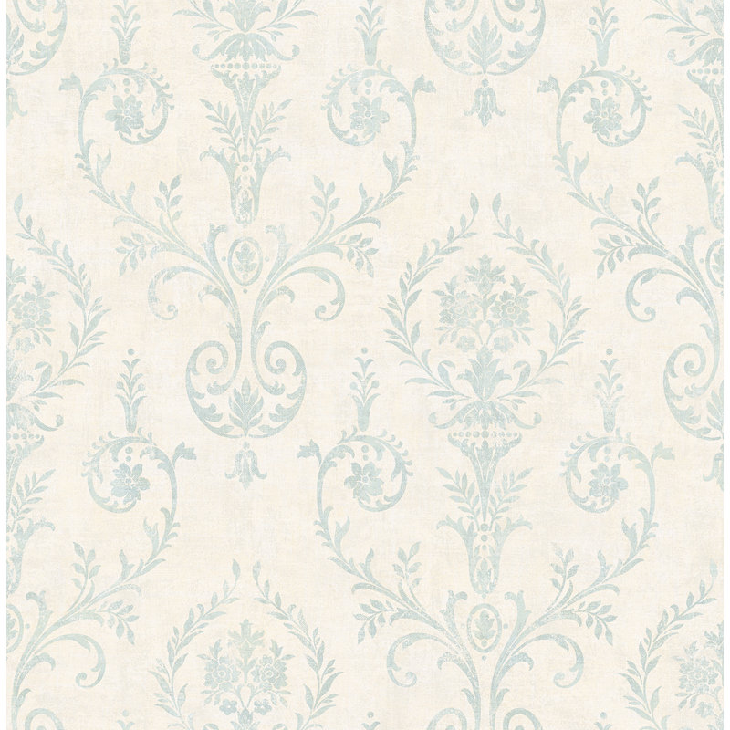  Papier peint damassé non teint Designs Blue Smoke Verity, Bleu fumé