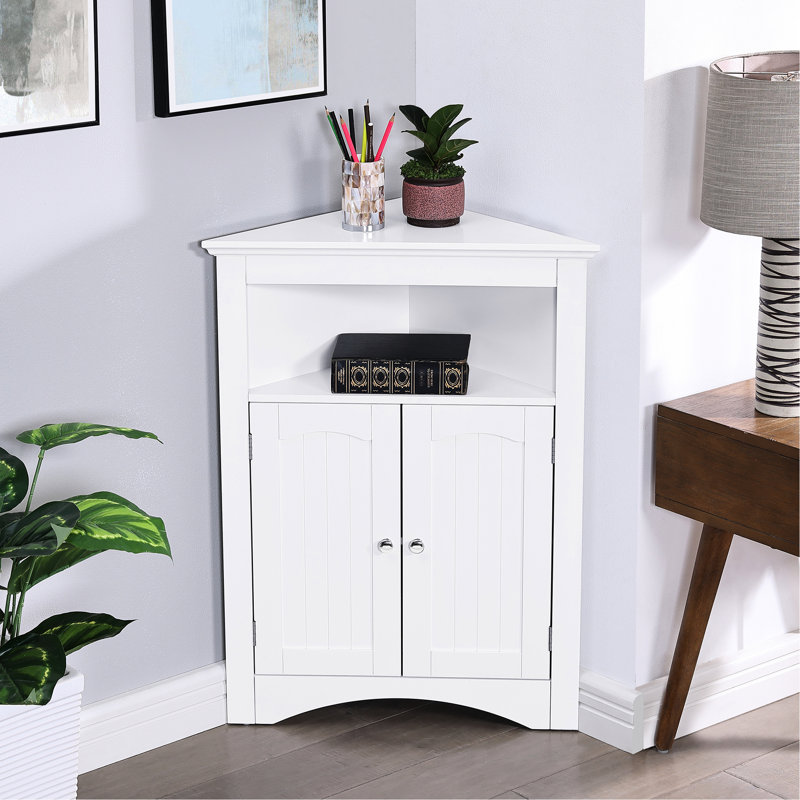 Multifunctional, Sideboard, White , Bathroom, Kitchen, 24 Inches Deep, Adjustable Boards, , - Bathroom Storage Cabinet, Doors And Shelves, 24" Depth, 26.4 Lbs, Interior, 3A Package