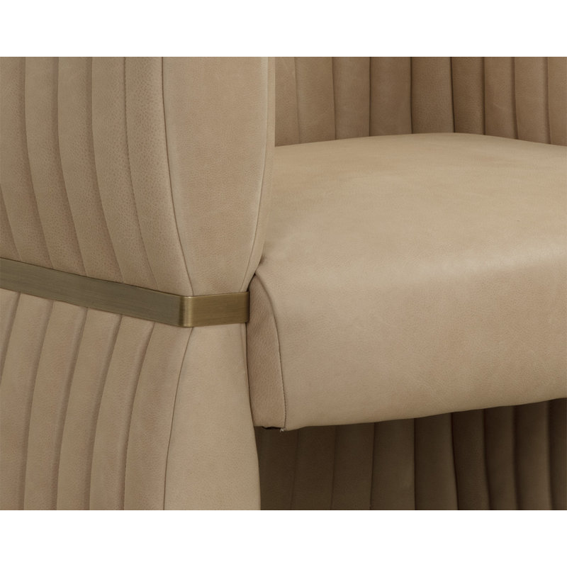 Lounge Chair, Brown Genuine Leather