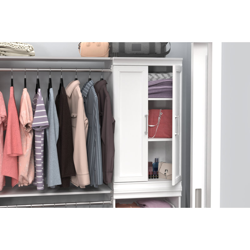 Système de rangement modulaire l 69 po - l 91 po avec portes