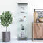 Vitrine à 4 tablettes en verre noir avec porte, 64,7 po x 16,7 po x 14,3 po, pour exposer du matériel de camping et un appartement