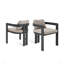 Chaise de patio d'extérieur en aluminium Pula, ensemble de 2