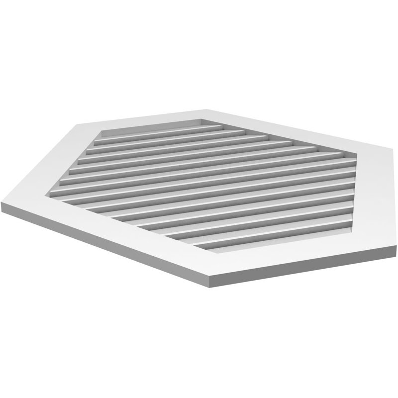 Évent horizontal fonctionnel à pignon en uréthane à surface horizontale Signature, H 42 po x l 40 po x P 1 po