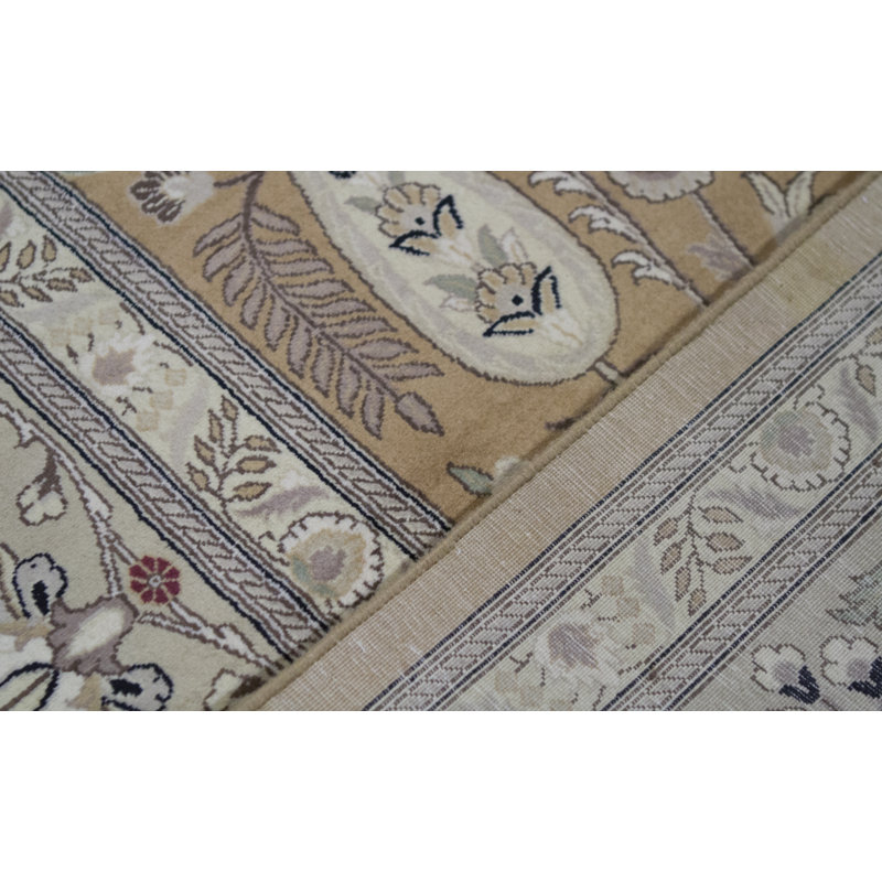 Wool Oriental Area Rug in Brown/Black/Ivory