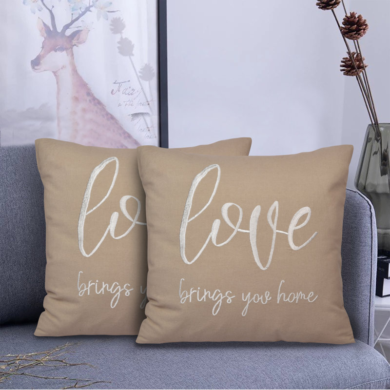 Housse de coussin 100% coton, Beige / Ivoire