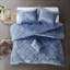 Édredon simple / simple en velours TG - Pervenche bleue avec dessus en losange, édredon, 2 taies décoratives, 1 coussin, lavable de luxe, machine-116011171-116011176