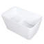 Baignoire autoportante en acrylique 51 "avec drain et siège intégré Aqua Eden VTSQ513226S Kingston Brass, blanc brillant