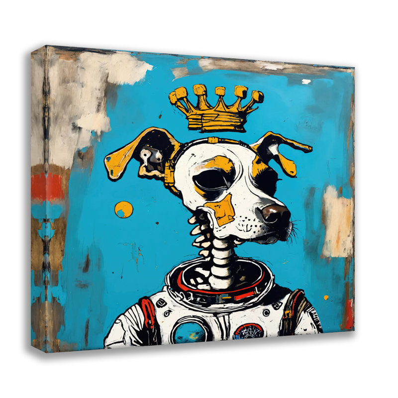 Giclée sur toile tendue 2 "Homage-Basquiat", H 15 po x l 15 po