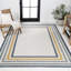 Tapis d'intérieur / extérieur crème / bleu marine Vandervliet-1353320978