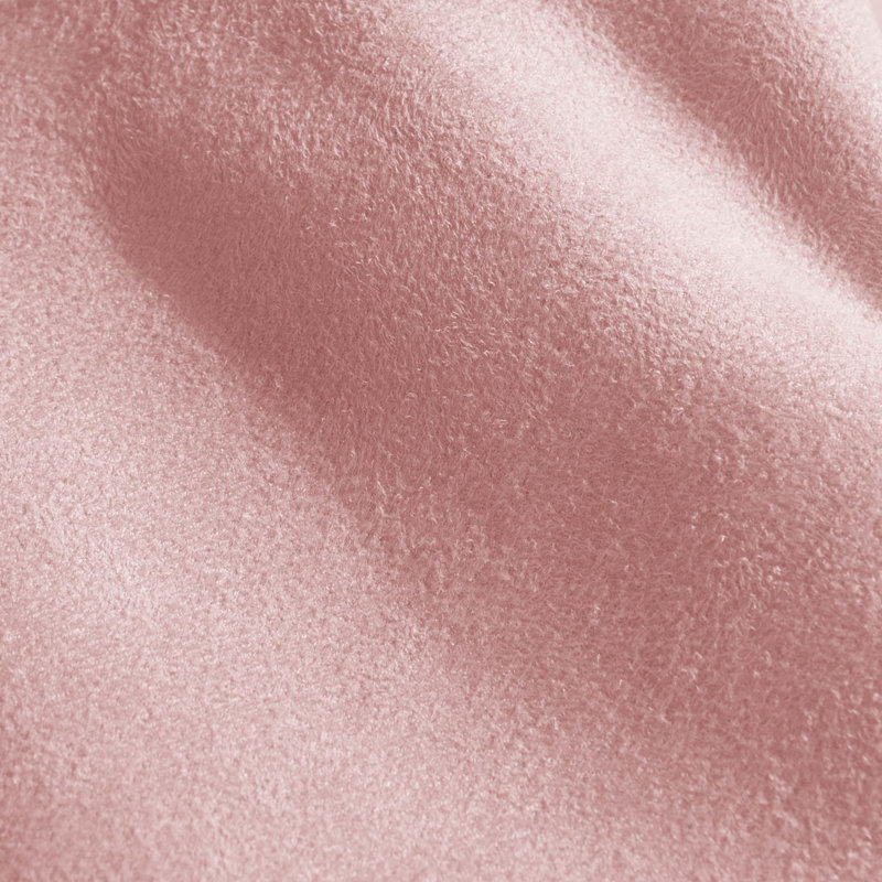 Lit tapissier standard à profil bas, Double, Microsuède rose clair