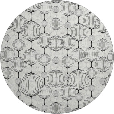 Premium Machine Washable Prisco White Rug