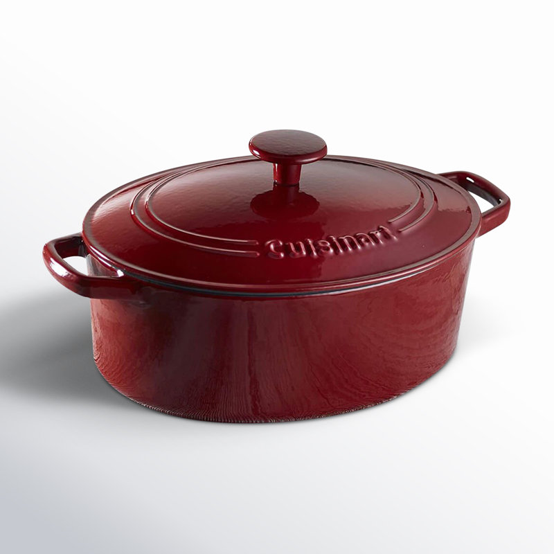 Cuisinart Chef's Classic Enameled Cast Iron 5.5 Quart Dutch Oven, Cardil Red