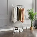 Portable Folding And Collapsible Clothes Rack With 3 Foldable Hangers: Perfect For Dance, Travel, Camping /White