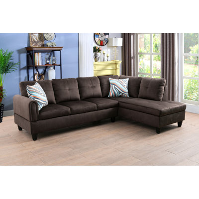 Upholstered L-Shaped Sectional Right Hand Facing