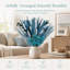 Bouquet de fleurs séchées bleues - 43 cm (17 pouces) - Composition florale bohème en herbes de la pampa naturelles - Centre de table pour la maison