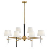Saunders 40" Eight-Light Shaded Chandelier