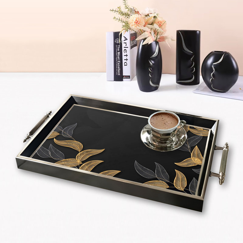Élégant plateau en verre de 19,7 po x 11,4 po x 1,4 po | Fabrication 100% verre durable | Facile à nettoyer avec un chiffon humide | Idéal pour le service, la présentation décorative et l'organisation | Ajout élégant à la décoration intérieure