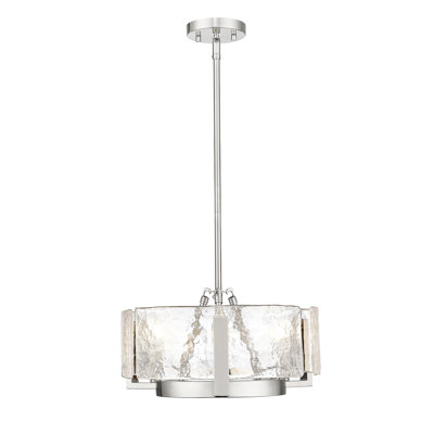Aenon Chandelier with Hammered Water Glass