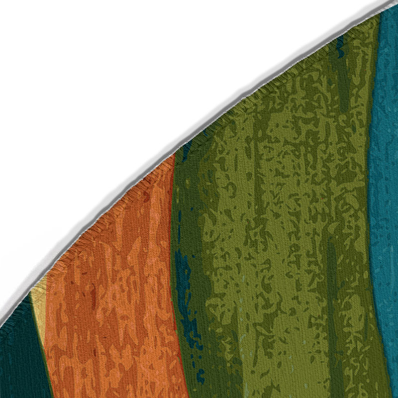 Tranquil Trails Indoor And Outdoor Area Rug, Round 5'