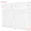 Lits simples blancs à double paroi avec rangement fonctionnel et tablette convertible, parfaits pour les espaces multifonctionnels dans les petites pièces-995935509
