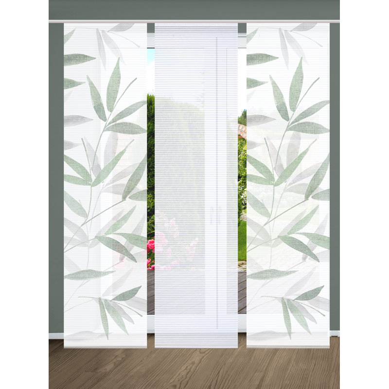 Polyester Semi Sheer Track Insert Sliding Panel, Sage