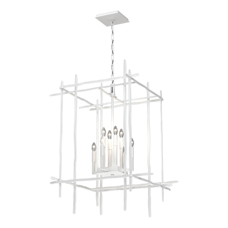 Tura 4 - Light Rectangle Chandelier, White, Large