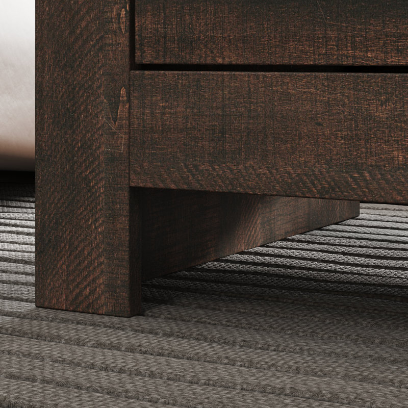 19.7'' H 2-Drawer End Table, Brown