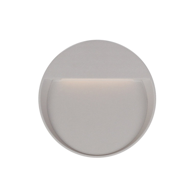 Plafonnier encastré d'extérieur à DEL Mesa, gris, H 8,75 po x l 8,75 po x P 1 po