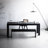 78.74" Black Rectangular Solid Wood Dining Table-1759357436