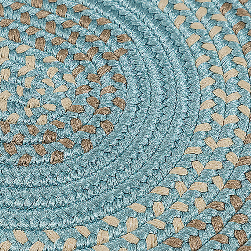 Tapis bleu tressé Knudtson, Rond 12 pi