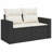 Vidaxl Garden Sofa Set Black