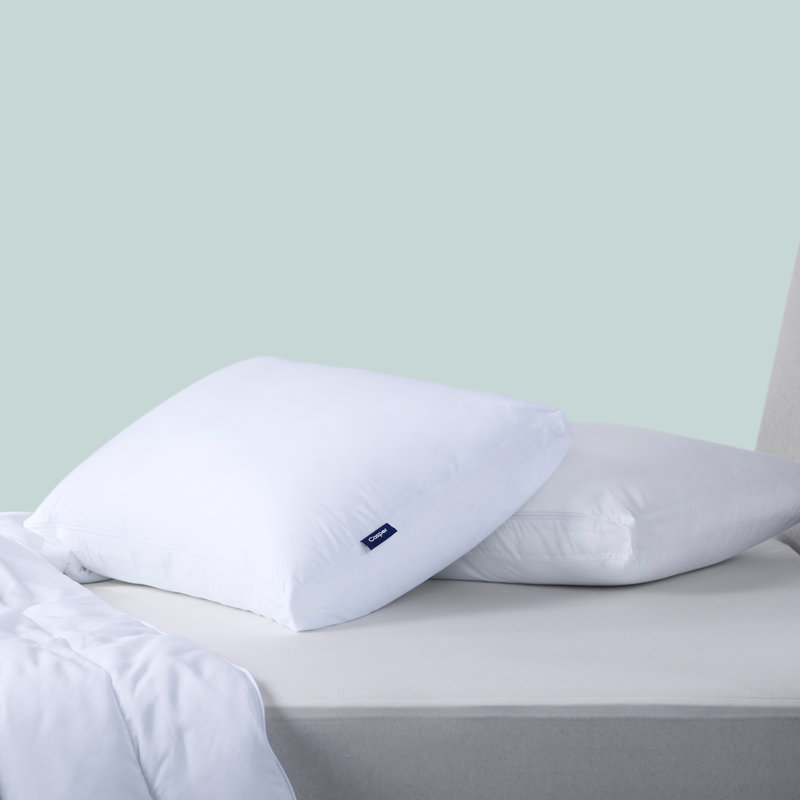 Standard White Polyester Pillow Set, Two Pack