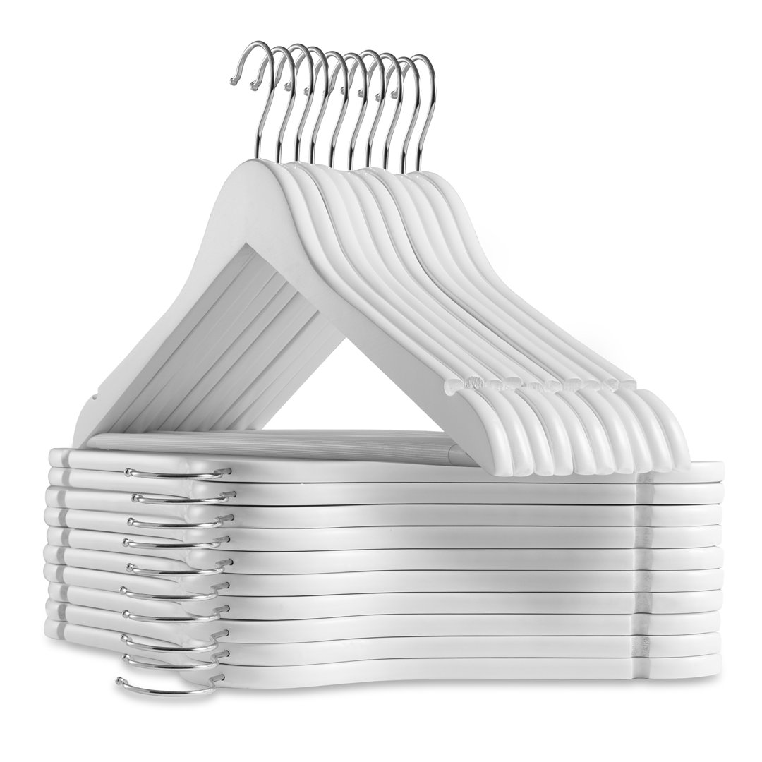 Solid Wood Non-Slip Standard Hanger for Suit/Coat (Set of 20) Casafield