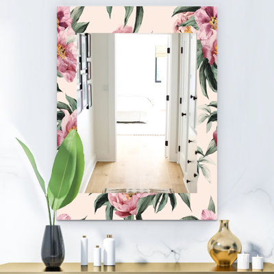 Miroir de salle de bain/meuble-lavabo fleur 40