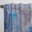 Bleu et gris luxueux abstrait Art fluide III - Rideau moderne - Velours obscurcissant - 1 panneau-71850542
