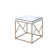 Flori Mirrored Glass Top End Table