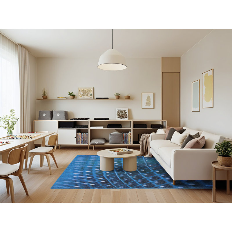 Tapis bleu Aminu, Rectangle 7 pi x 9 pi